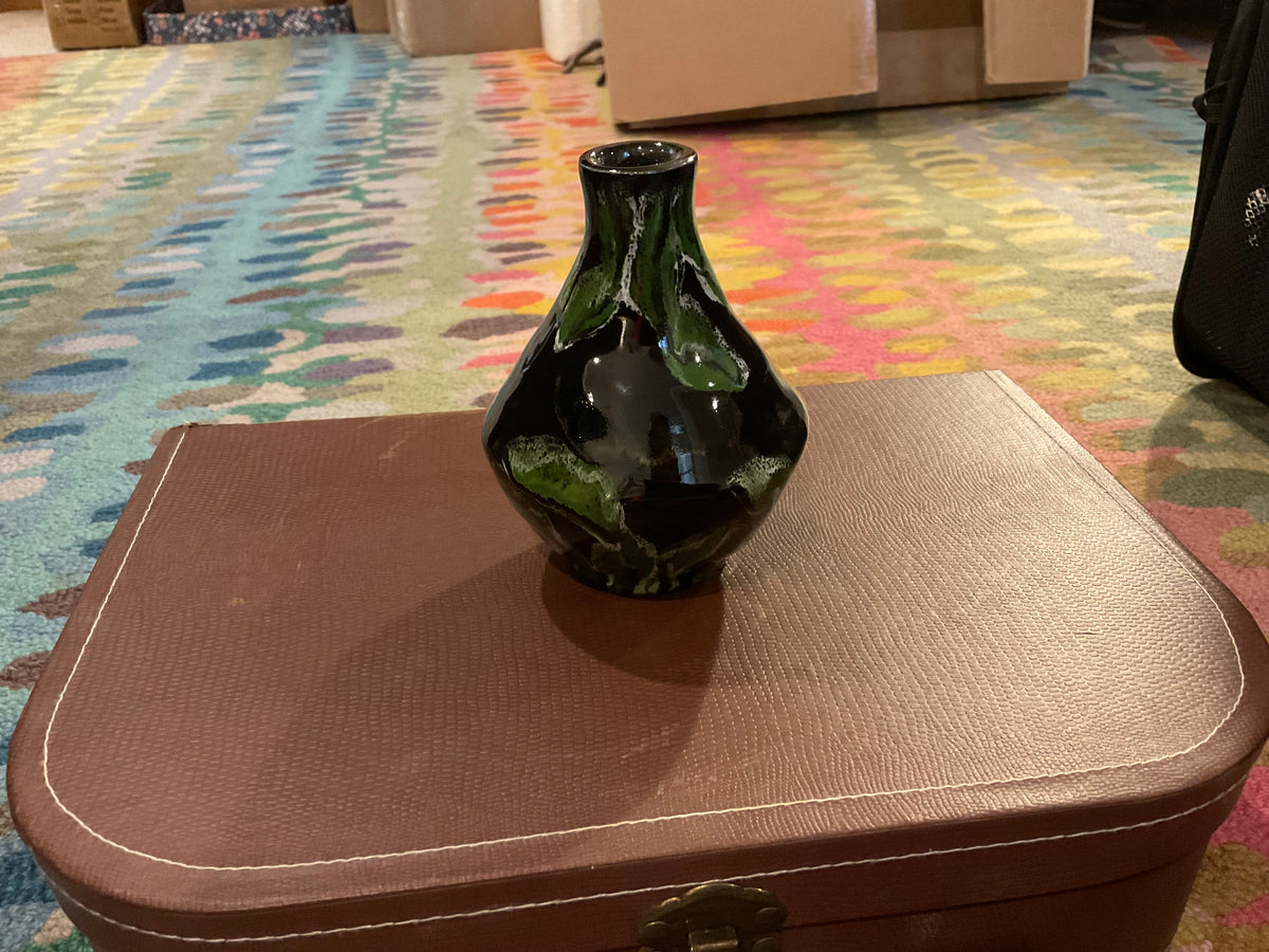 Black & Green Porcelain Vase