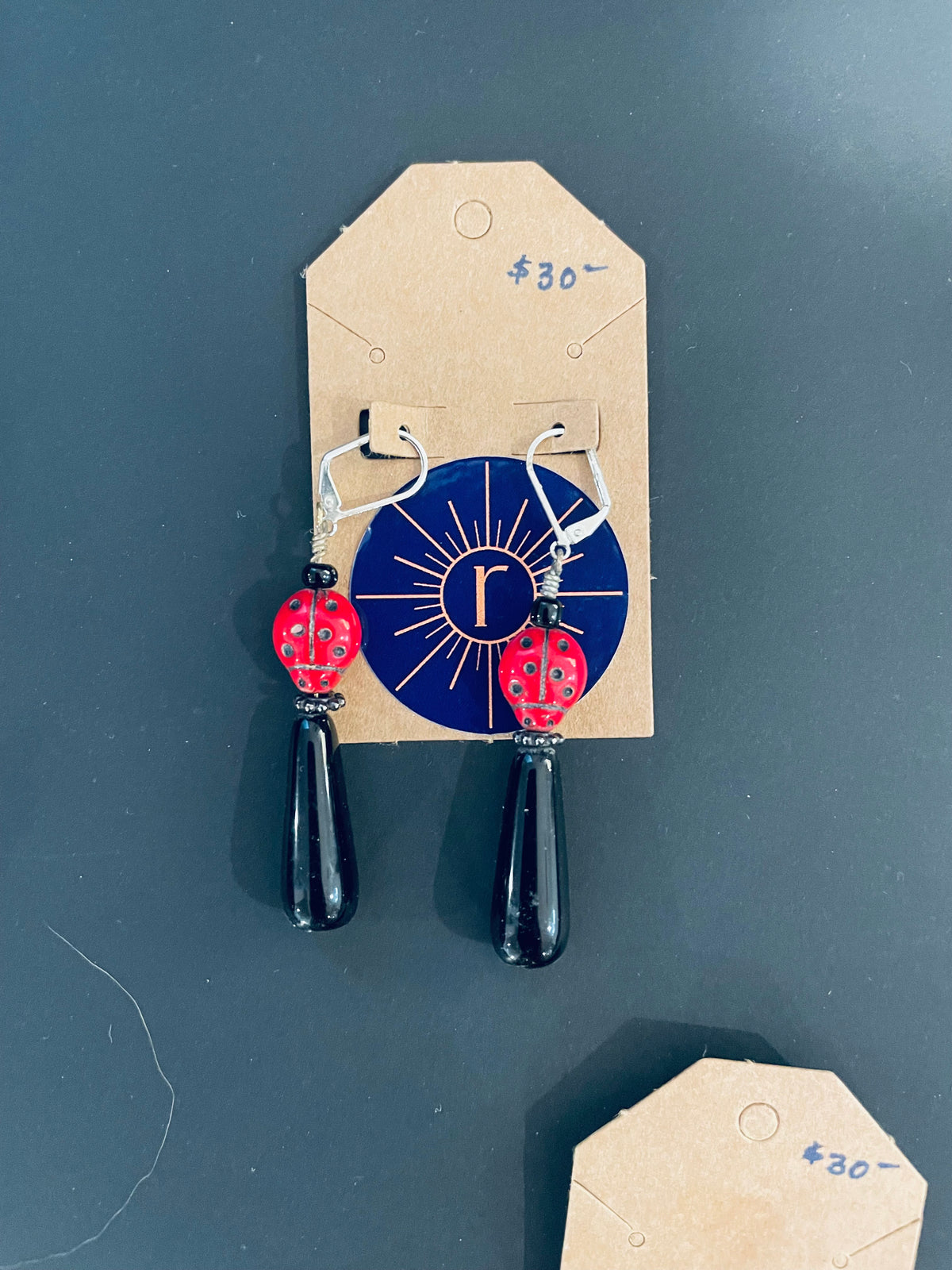 Ladybug Dangle Earrings