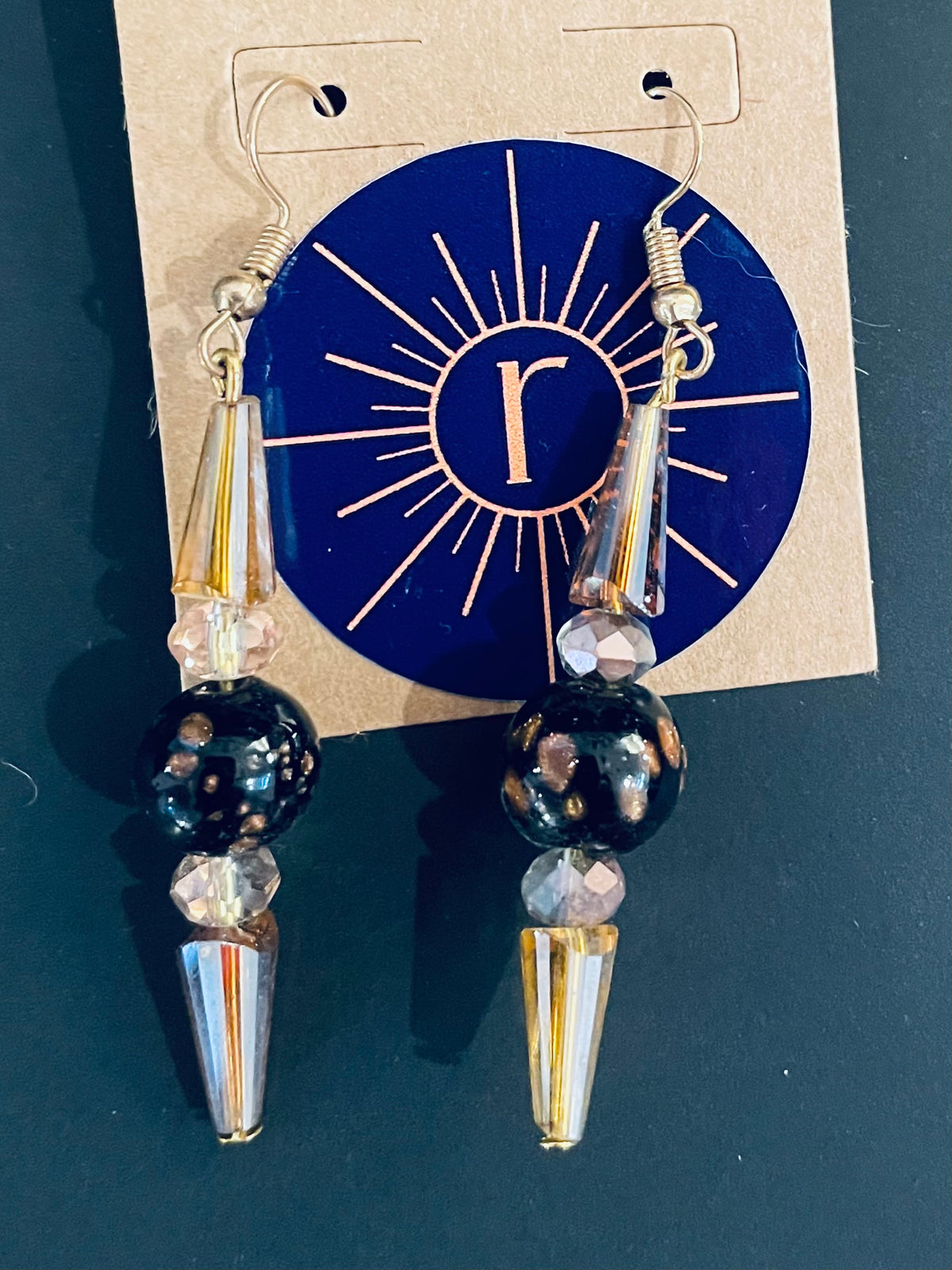 Black Tie Earrings