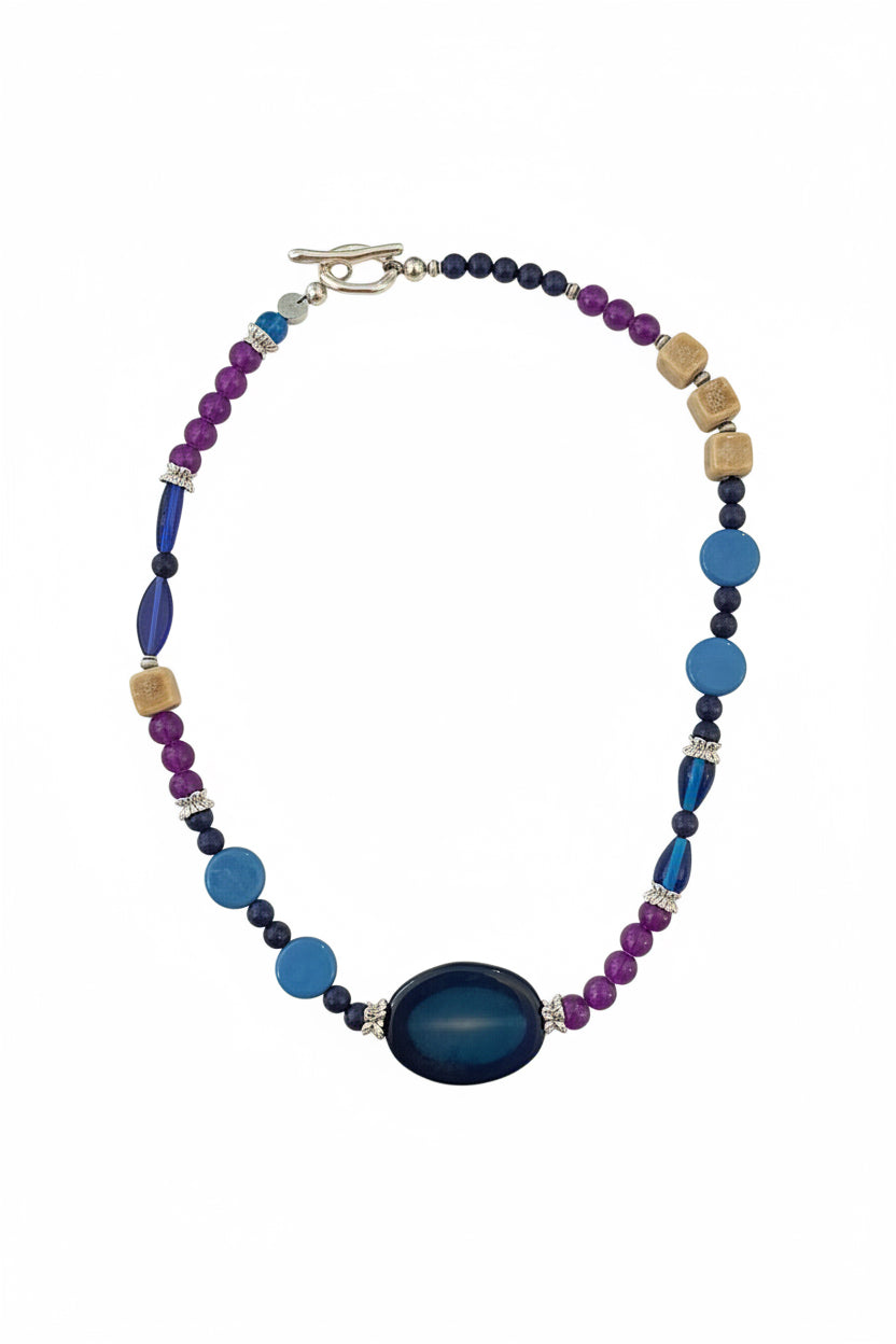 Blue Stone Pendant Necklace